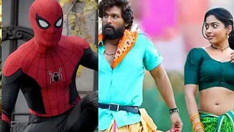 Allu Arjun,Rashmika Mandana & SPiderman