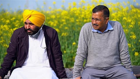 bhagwant mann and arvind kejrival