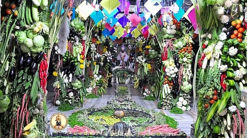 संक्रांतीनिमित्त रंगीबेरंगी पतंग, फळभाज्या-फुलांनी सजले विठ्ठल-रुक्मिणी मंदिर