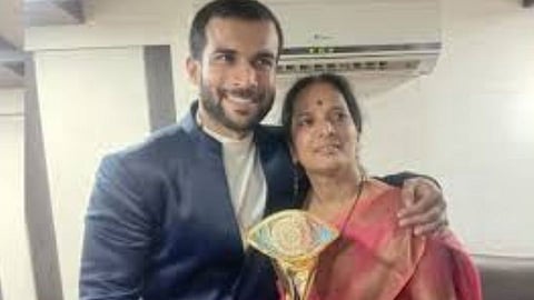 Vishal Nikam with his Mother