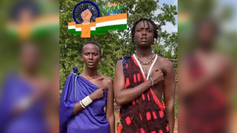 भारताचा ७३ वा प्रजासत्ताक दिन साजरा करण्यासाठी टांझानियाची भावंडं किली पॉल आणि नीमा यांनी राष्ट्रगीत गायले.