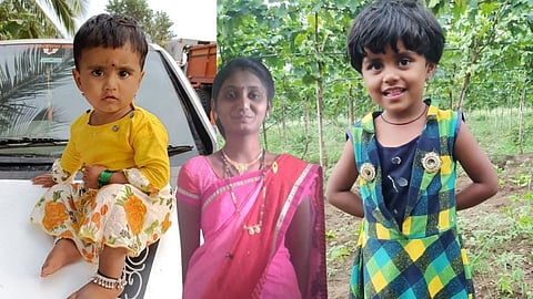 pathri solapur Lying on the farm Two with mother Chimukali Death