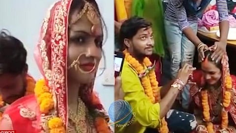 Vikas Rajbhar and Kinnar Ritesh got married
