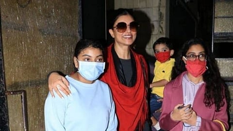 Sushmita Sen with Renee,Alisah and New family member