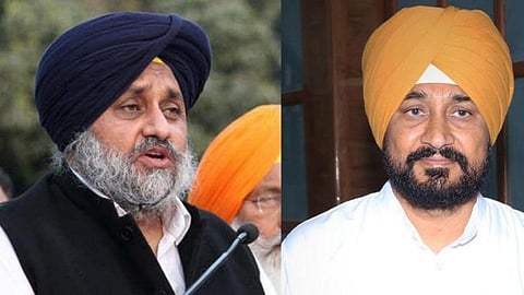 Sukhbir Singh Badal and Charanjit Singh Channi