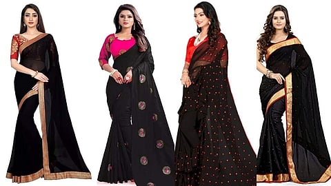 reason why womens wear black saree on makar sankranti