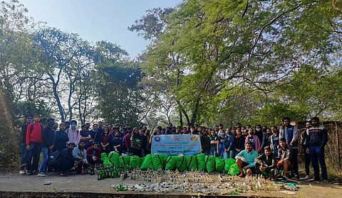 Alcohol bottle and plastic collection