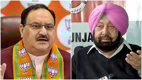 J P Nadda_Capt Amrinder Singh