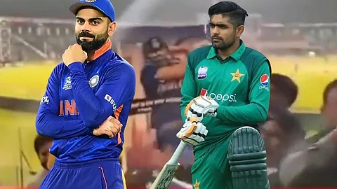 Virat Kohli and Babar Azam fans slogan war during PSL in Stadium