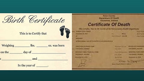 Birth and death certificates government hospitals kolhapur