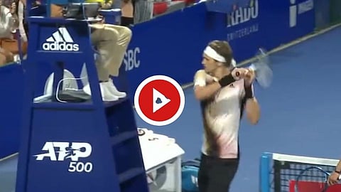 Mexican Open Alexander Zverev Assault with Tennis Racket on Umpires Chair