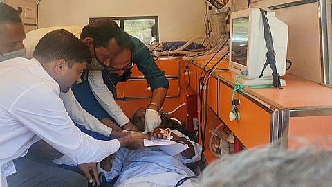 Cardiac Patient Voting For Osmanabad District Cooperative Bank Election