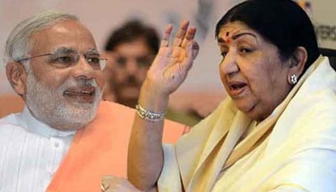 PM Modi Present Lata Mangeshkar Funeral