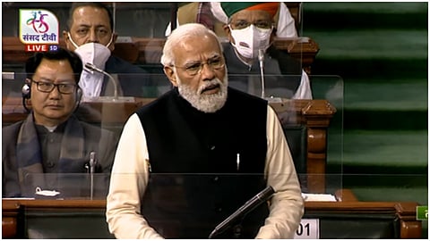 PM Narendra Modi at Lok Sabha