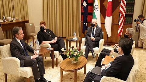 Foreign Ministers of Quad Countries with Australian prime minister