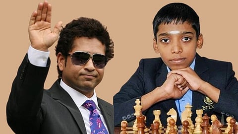 Sachin Tendulkar And R Praggnanandhaa