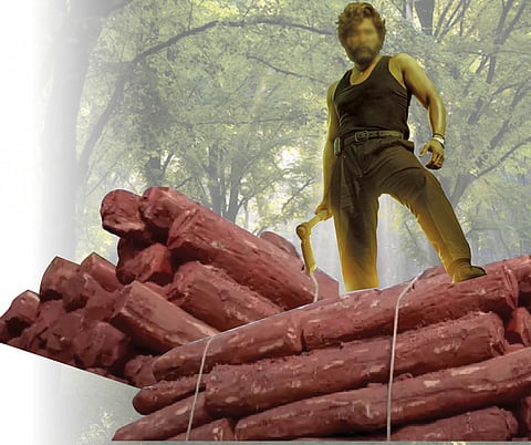 Who is Miraj Pushpa Sandalwood smuggling