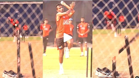 T. Natarajan Sunrisers Hyderabad Left Arm Fast Bowler Stump Broken Video