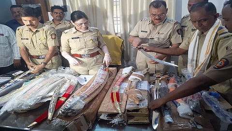 Aurangabad Police Seized 37 Swords
(Photo Credit - Sachin Mane)