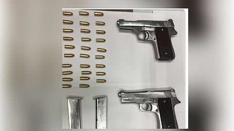 दोन पिस्तूलसह २९ राऊंड जप्त.
