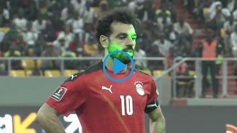 Senegal Fans Showers Laser Beams on Mohamed Salah