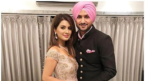 Harbhajan Singh with wife Geeta Basra.
