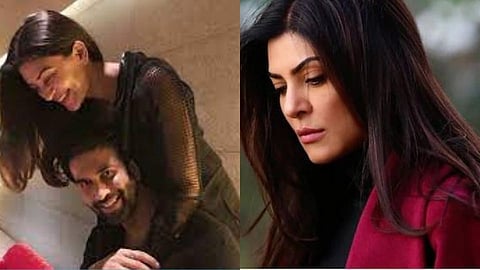 Sushmita Sen with his Younger brother Rajeev Sen