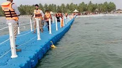 float above waves Kerala designs a unique bridge