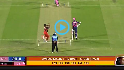 SRH vs RR Umran Malik bowling Speed Video