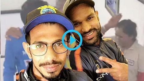 Yuzvendra Chahal Shikhar Dhawan Have fun with NCA Female Worker