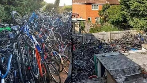 Thief Arrested After Mountain of 500 Stolen Cycles in His Backyard Spotted on Google Earth snk94