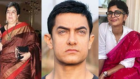 Reena Dutta(1st wife of aamir),Aamir Khan, Kiran Rao(2nd wife of aamir Khan)