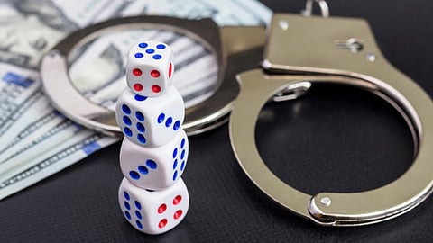 Raid on gambling den