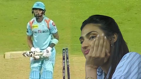 KL Rahul Bowled on 1st Ball Of Innings in front of Athiya Shetty