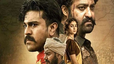 RRR Movie Poster- Jr. NTR, RamCharan, Alia Bhatt, AJay Devgan