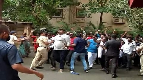 st employees protesting at silver oak