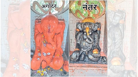 Restoration of ancient idols along with forts by rohit Jadhav Nashik News