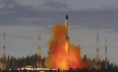 Missile test of russia