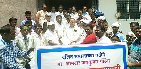 strike Dahiwadi Dalit community staged Maan tehsil office