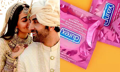 durex posted funny wishing for alia and ranbir