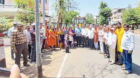 Residents claim that the road has been built after 42 years nashik news