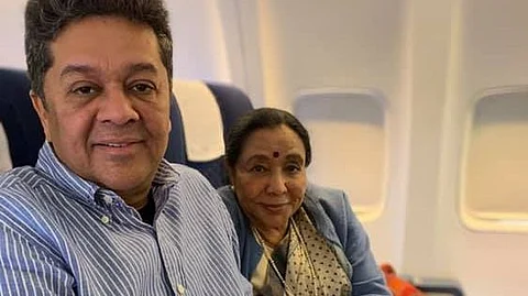 asha bhosle son anand shinde hospitalized