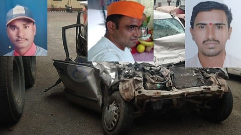 three people died in road accident at Buldana