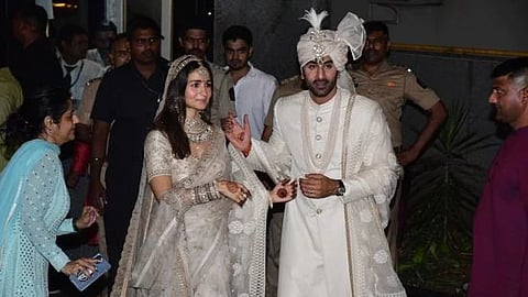 Alia Bhatt and Ranbir Kapoor after the wedding.