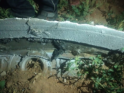 Meteorite or satellite pieces