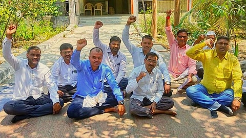 Maharashtra State Revenue Staff strike for various demands latur
