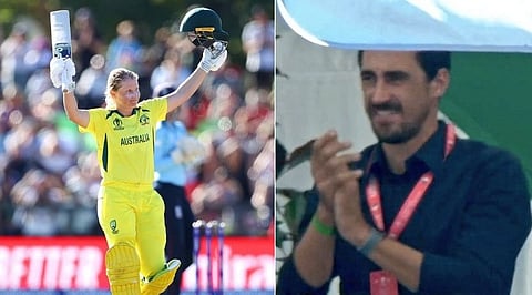 World Cup final 2022 AUSW VS ENGW Mitchell Starc standing ovation as wife Alyssa Healy World record Brek century