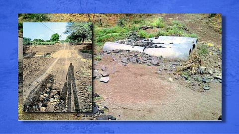 Nanded internal road construction work bad compared Highway