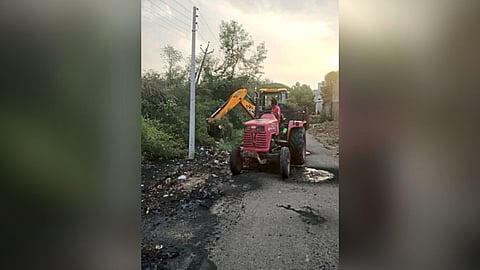 Nanded Ministry notice of Nala cleaning started by Gram Panchayat