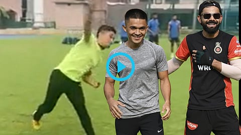 Sunil Chhetri Playing Cricket